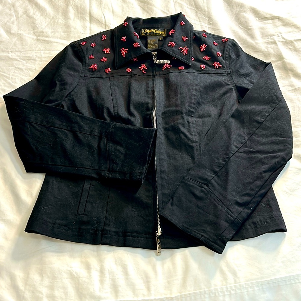 Christine Phillipe Women’s embroidered Denim jacket